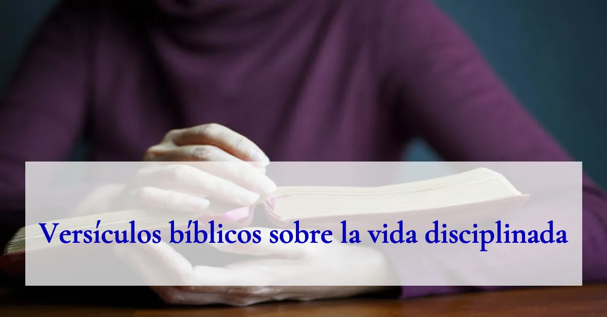 Versículos bíblicos sobre la vida disciplinada