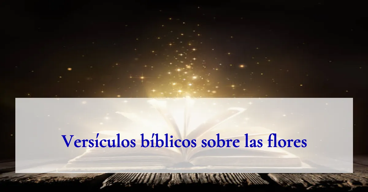 Versículos bíblicos sobre las flores
