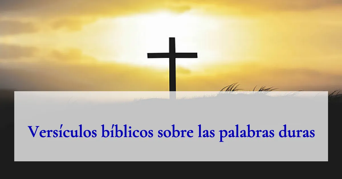 Versículos bíblicos sobre las palabras duras