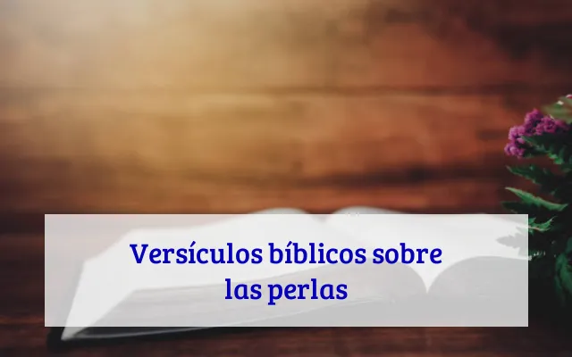 Versículos bíblicos sobre las perlas