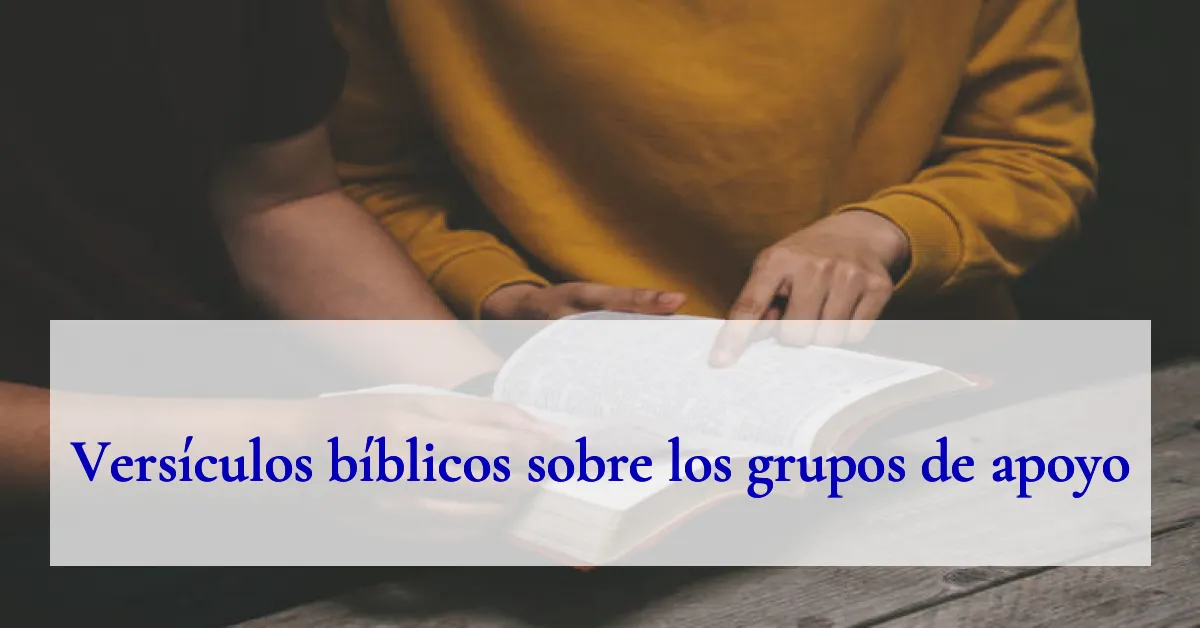 Versículos bíblicos sobre los grupos de apoyo