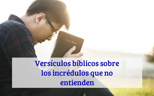 Versículos bíblicos sobre los incrédulos que no entienden