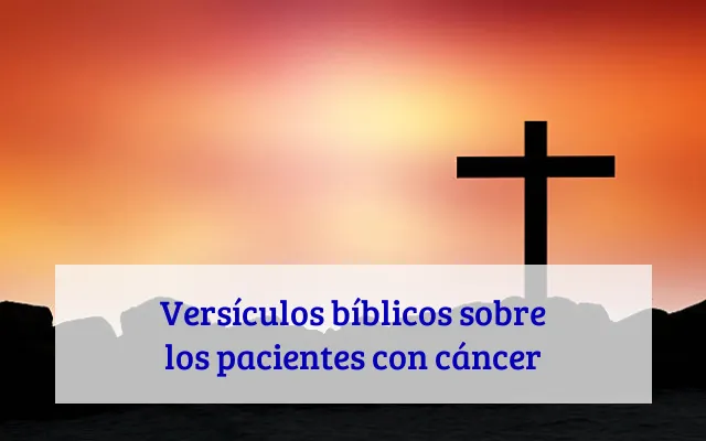 Versículos bíblicos sobre los pacientes con cáncer