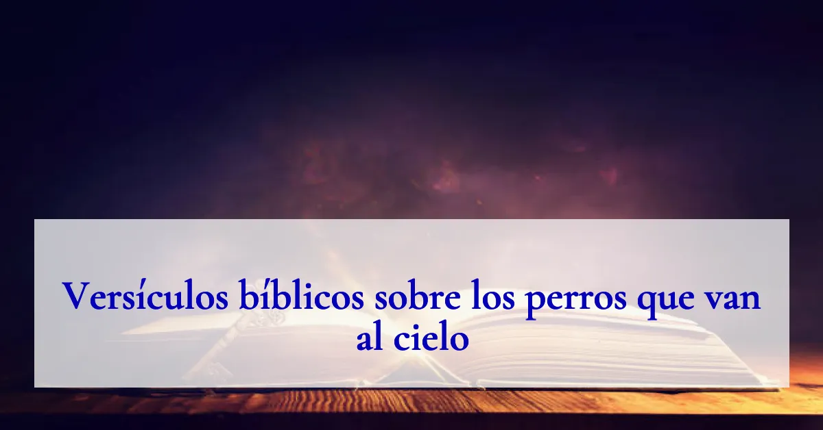Versículos bíblicos sobre los perros que van al cielo