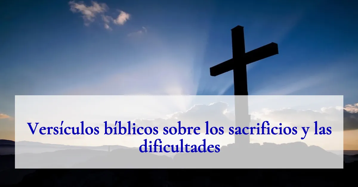 Versículos bíblicos sobre los sacrificios y las dificultades