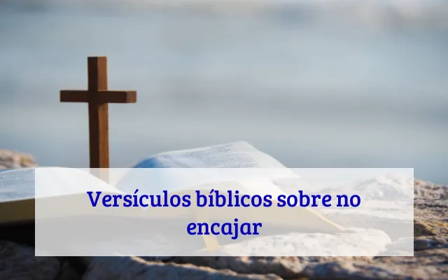 Versículos bíblicos sobre no encajar