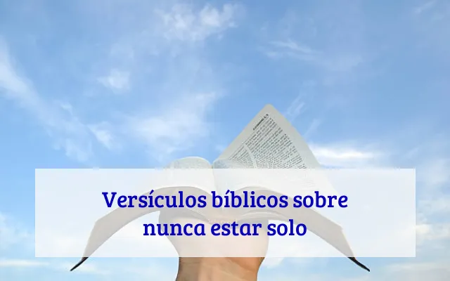 Versículos bíblicos sobre nunca estar solo