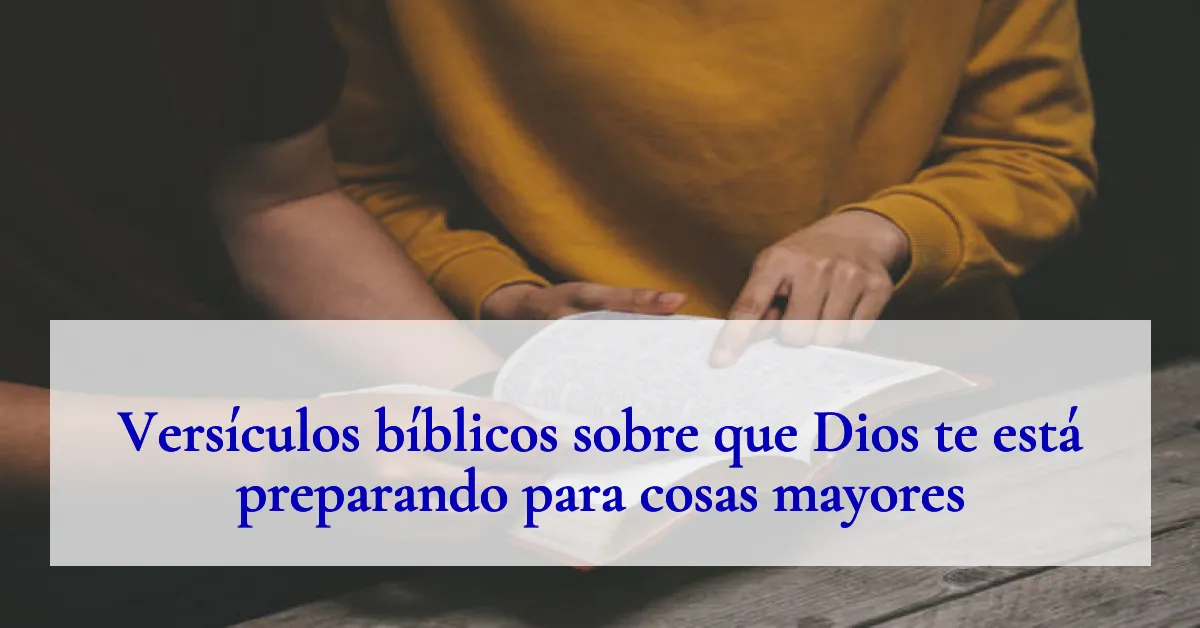 Versículos bíblicos sobre que Dios te está preparando para cosas mayores