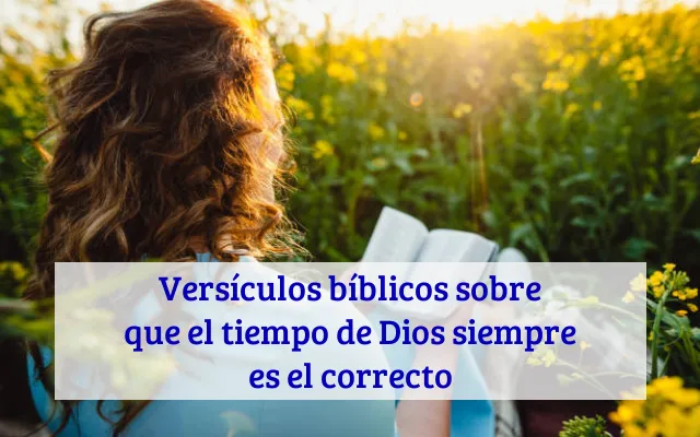 Versículos bíblicos sobre que el tiempo de Dios siempre es el correcto