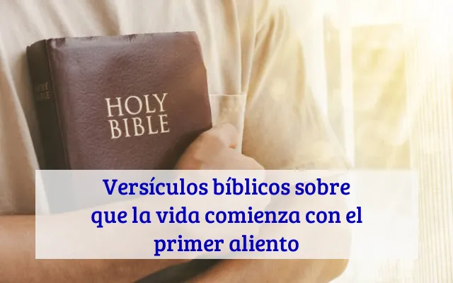 Versículos bíblicos sobre que la vida comienza con el primer aliento