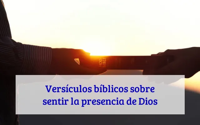 Versículos bíblicos sobre sentir la presencia de Dios