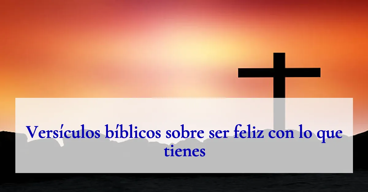 Versículos bíblicos sobre ser feliz con lo que tienes