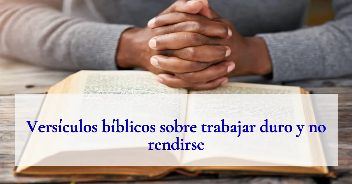 Versículos bíblicos sobre trabajar duro y no rendirse