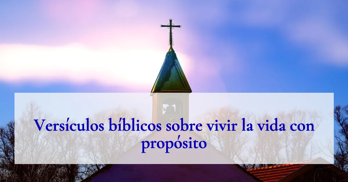 Versículos bíblicos sobre vivir la vida con propósito